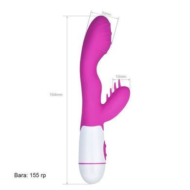 Червоний вібратор для стимуляції клітора та точки &ldquo;G&rdquo; (USB)