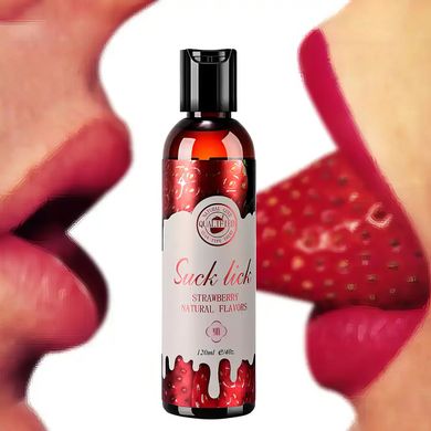 Оральний лубрикант Suck Lick з ароматом та смаком полуниці 120 ml