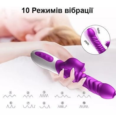 Вибратор с поступательными движениями и стимуляцией клитора