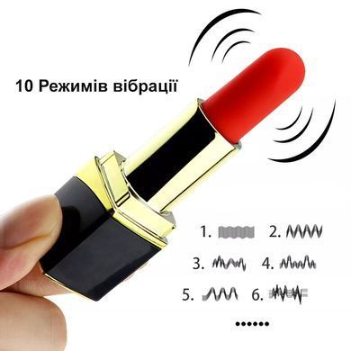 Міні-вібратор. Імітація помади (чорний, USB)