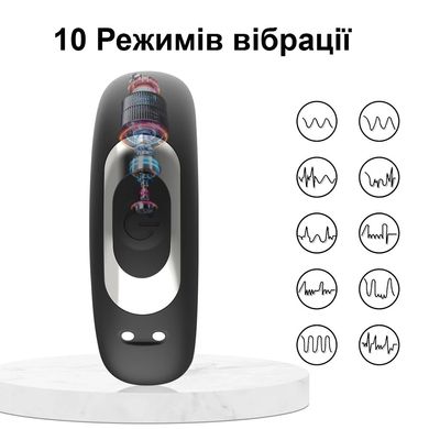 Ерекційне кільце з вібрацією (10 режимів, USB)