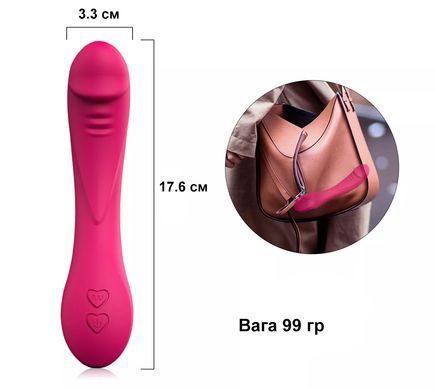 Вибратор для стимуляции зоны G и клитора (USB, фиолетовый)