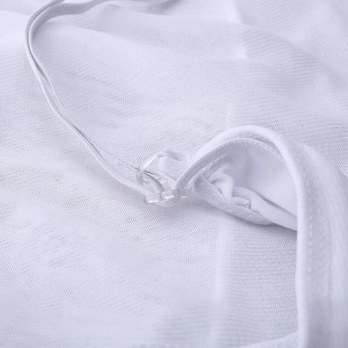 Білий еротичний корсет з підв'язками, розмір XXXL