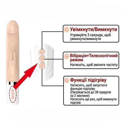 нфографіка розмірів 22 см, 7 телескопічних режимів, 12 програм вібрації та подвійного мотора вібратора-кролика We Love