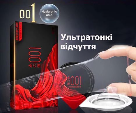 Презерватив OLO RedBlack преміум класу з гіалуроновою змазкою
